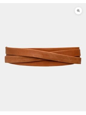 NWT ADA Midi Cognac Leather Wrap Belt